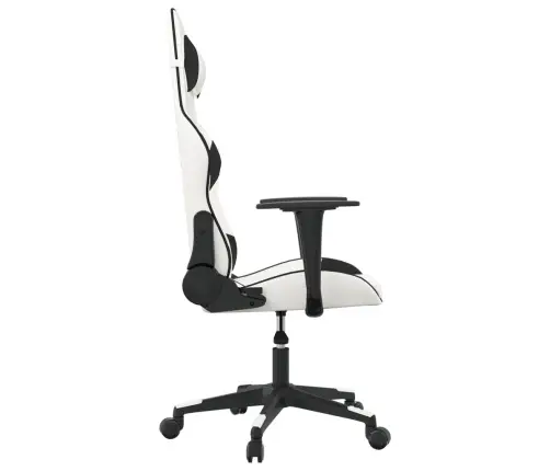 Masažinė Žaidimų Kėdė, Baltos Ir Juodos Spalvos, Dirbtinė Oda