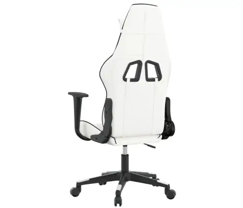 Masažinė Žaidimų Kėdė, Baltos Ir Juodos Spalvos, Dirbtinė Oda