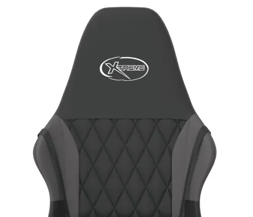 Masāžas Datorspēļu Krēsls, Melna Un Pelēka Mākslīgā Āda Vidaxl