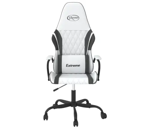 Masāžas Datorspēļu Krēsls, Balta Un Melna Mākslīgā Āda Vidaxl