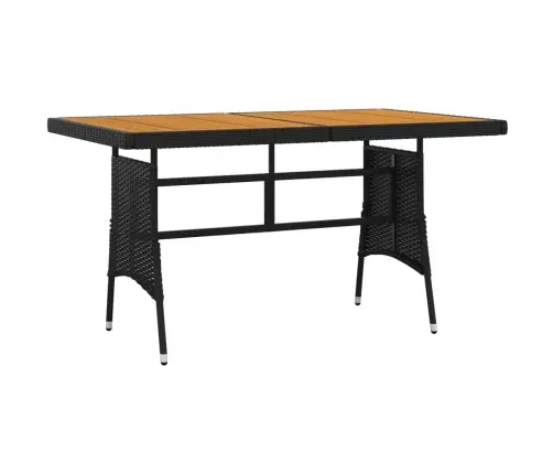 Lauko Valgomojo Komplektas, 5 Dalių, Juodas, Poliratanas