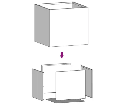 Taimekast, 2 Tk, 32X30X29 cm Corten Teras