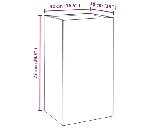 Lovelis, 42X38X75cm Corten Plienas