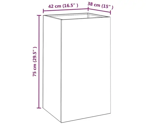 Lovelis, 42X38X75cm Corten Plienas