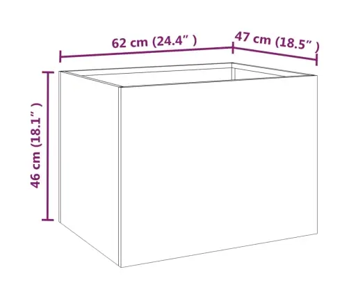 Lovelis, 62X47X46cm Corten Plienas