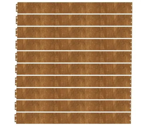 Murupiirded 10 Tk, 10X103 cm Painduv Corten Teras