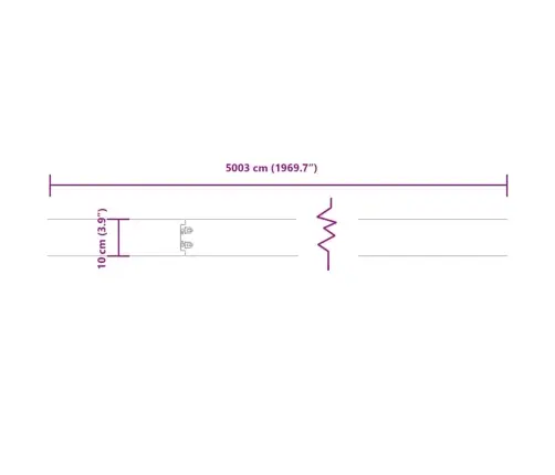 Zālāju Apmales, 50 Gab., 10X103 Cm, Elastīgs Kortena Tērauds Vidaxl