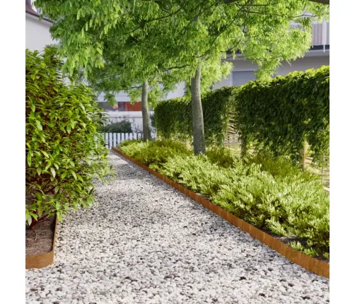 Zālāju Apmales, 50 Gab., 10X103 Cm, Elastīgs Kortena Tērauds Vidaxl