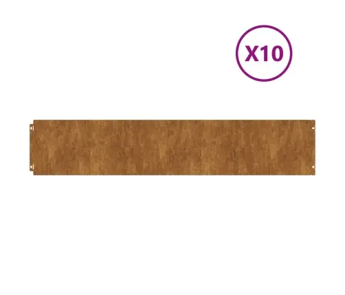 Murupiirded 10 Tk, 20X103 cm Painduv Corten Teras
