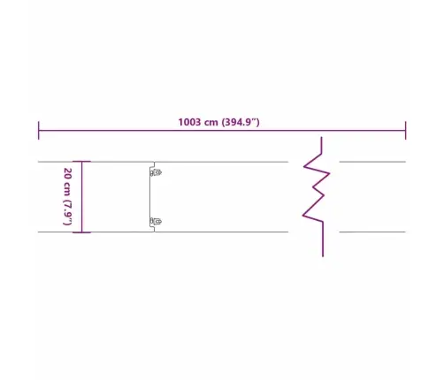 Murupiirded 10 Tk, 20X103 cm Painduv Corten Teras