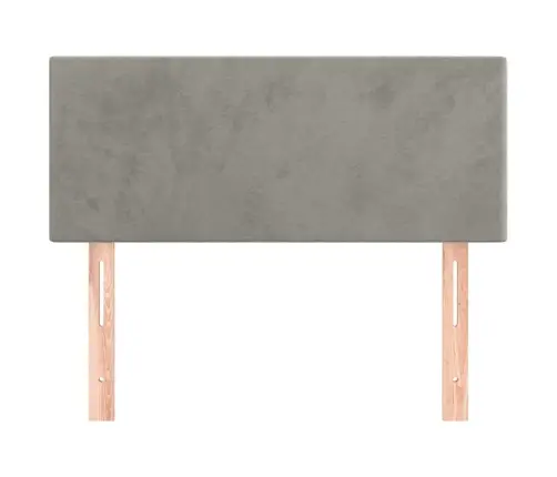 Gultas Galvgalis, 80X5X78/88 Cm, Gaiši Pelēks Samts Vidaxl