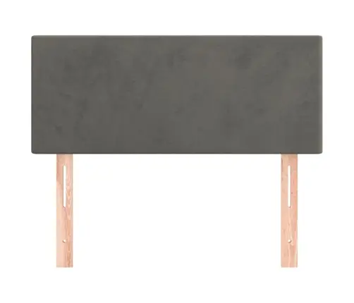 Gultas Galvgalis, 90X5X78/88 Cm, Tumši Pelēks Samts Vidaxl