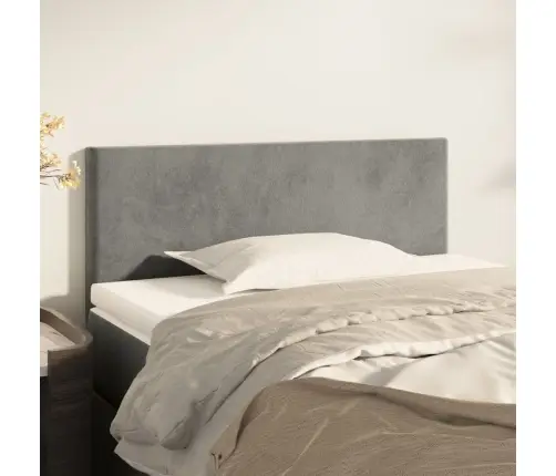 Gultas Galvgalis, 100X5X78/88 Cm, Gaiši Pelēks Samts Vidaxl