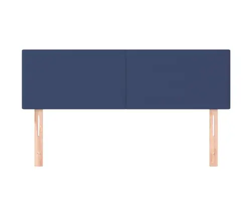 Gultas Galvgaļi, 2 Gab., 72X5X78/88 Cm, Zils Audums Vidaxl