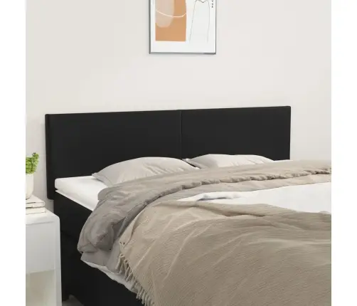 Gultas Galvgaļi, 2 Gab., 72X5X78/88 Cm, Melna Mākslīgā Āda Vidaxl