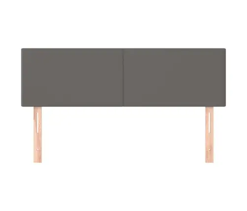 Gultas Galvgaļi, 2 Gab., 72X5X78/88 Cm, Pelēka Mākslīgā Āda Vidaxl