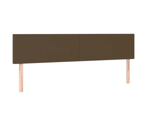 Gultas Galvgaļi, 2 Gab., 80X5X78/88 Cm, Tumši Brūns Audums Vidaxl