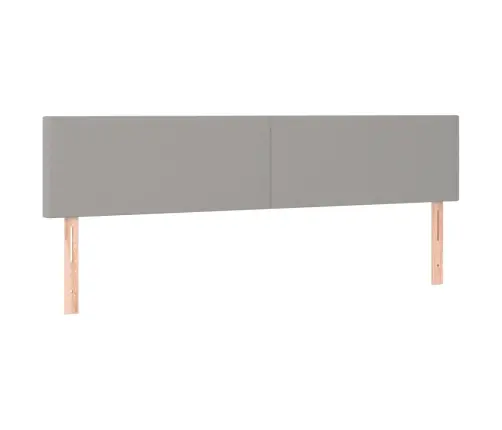 Gultas Galvgaļi, 2 Gab., 100X5X78/88 Cm, Gaiši Pelēks Audums Vidaxl