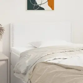 Gultas Galvgalis, 80X5X78/88 Cm, Balta Mākslīgā Āda Vidaxl