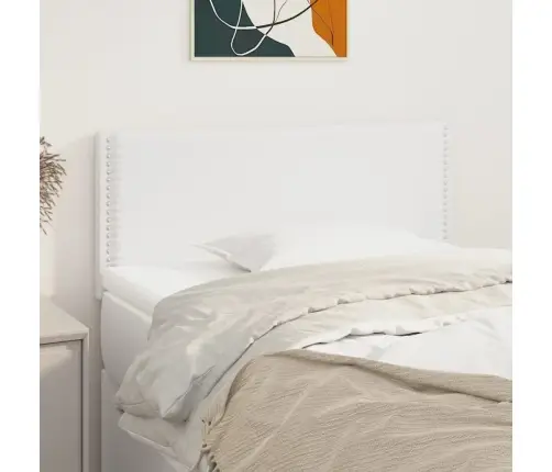 Gultas Galvgalis, 80X5X78/88 Cm, Balta Mākslīgā Āda Vidaxl