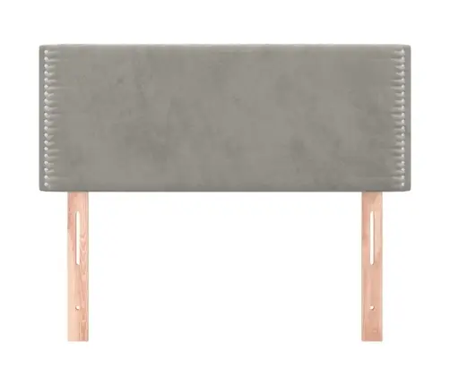 Gultas Galvgalis, 90X5X78/88 Cm, Gaiši Pelēks Samts Vidaxl
