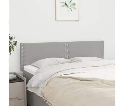 Gultas Galvgaļi, 2 Gab., 72X5X78/88 Cm, Gaiši Pelēks Audums Vidaxl