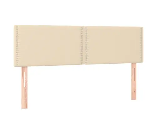 Gultas Galvgaļi, 2 Gab., 72X5X78/88 Cm, Krēmkrāsas Audums Vidaxl