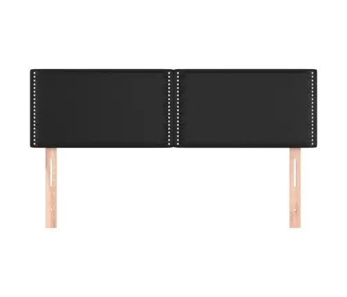 Gultas Galvgaļi, 2 Gab., 72X5X78/88 Cm, Melna Mākslīgā Āda Vidaxl