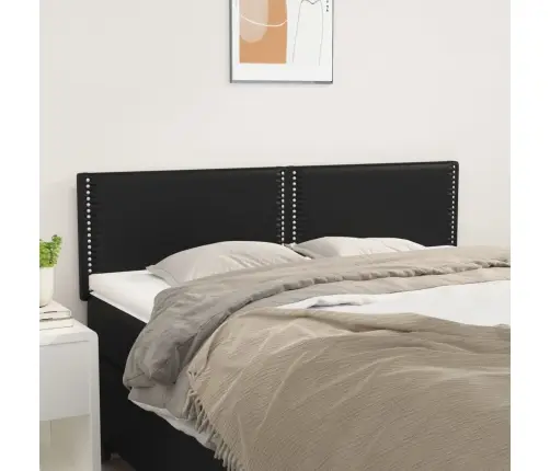 Gultas Galvgaļi, 2 Gab., 72X5X78/88 Cm, Melna Mākslīgā Āda Vidaxl