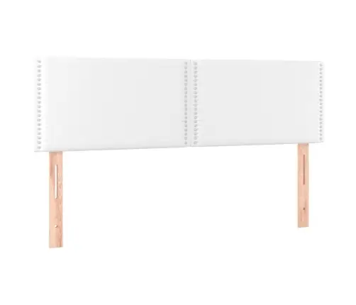 Gultas Galvgaļi, 2 Gab., 72X5X78/88 Cm, Balta Mākslīgā Āda Vidaxl