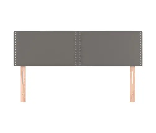 Gultas Galvgaļi, 2 Gab., 72X5X78/88 Cm, Pelēka Mākslīgā Āda Vidaxl