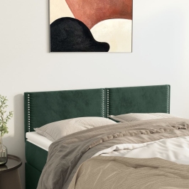 Voodipeatsid 2 Tk, Tumeroheline, 72X5X78/88 cm Samet