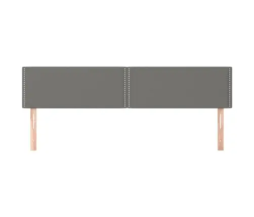 Gultas Galvgaļi, 2 Gab., 80X5X78/88 Cm, Tumši Pelēks Audums Vidaxl