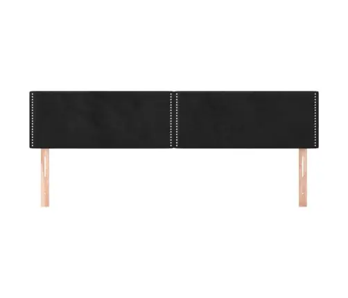 Gultas Galvgaļi, 2 Gab., 80X5X78/88 Cm, Melns Samts Vidaxl