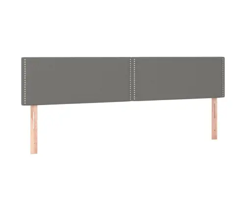 Gultas Galvgaļi, 2 Gab., 90X5X78/88 Cm, Tumši Pelēks Audums Vidaxl