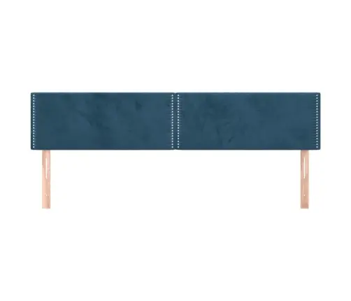 Gultas Galvgaļi, 2 Gab., 90X5X78/88 Cm, Tumši Zils Samts Vidaxl