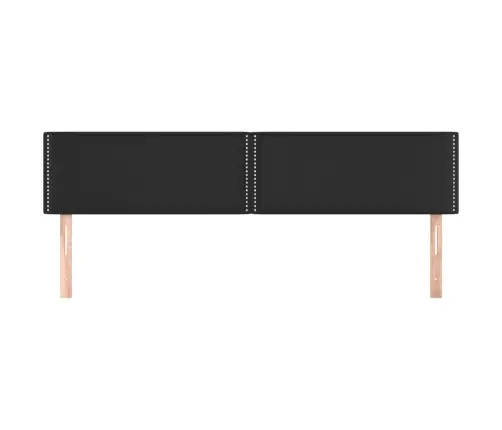 Gultas Galvgaļi, 2 Gab., 100X5X78/88 Cm, Melna Mākslīgā Āda Vidaxl