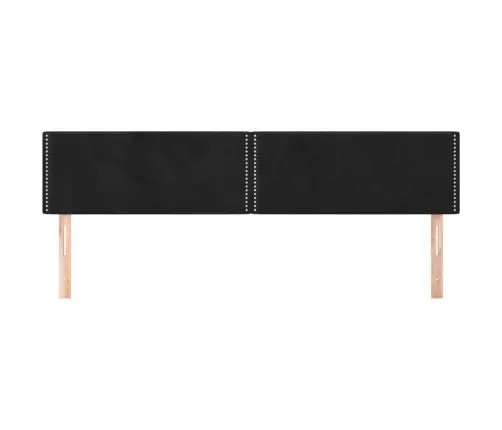 Gultas Galvgaļi, 2 Gab., 100X5X78/88 Cm, Melns Samts Vidaxl