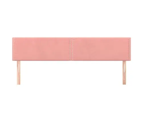 Gultas Galvgaļi, 2 Gab., 100X5X78/88 Cm, Rozā Samts Vidaxl Gultas Galvgaļi, 2 Gab., 100X5X78/88 Cm, Rozā Samts Vidaxl
