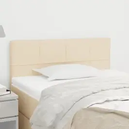 Gultas Galvgalis, 90X5X78/88 Cm, Krēmkrāsas Audums Vidaxl