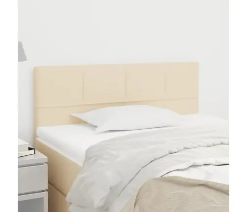 Gultas Galvgalis, 90X5X78/88 Cm, Krēmkrāsas Audums Vidaxl