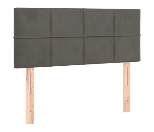 Gultas Galvgalis, 90X5X78/88 Cm, Tumši Pelēks Samts Vidaxl