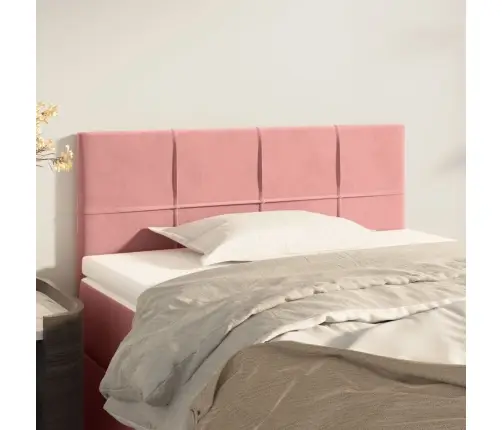 Gultas Galvgalis, 90X5X78/88 Cm, Rozā Samts Vidaxl