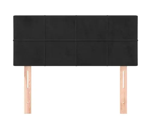 Gultas Galvgalis, 100X5X78/88 Cm, Melns Samts Vidaxl