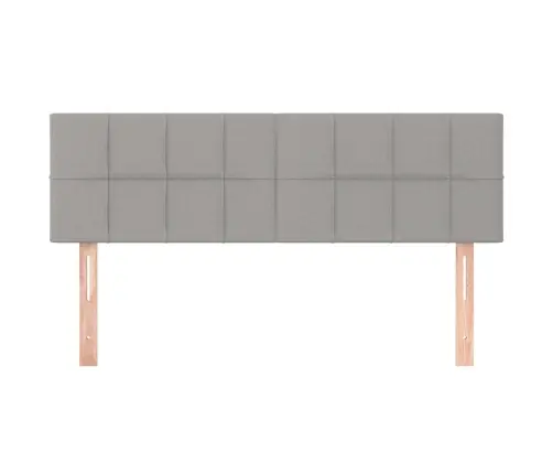 Gultas Galvgaļi, 2 Gab., 72X5X78/88 Cm, Gaiši Pelēks Audums Vidaxl