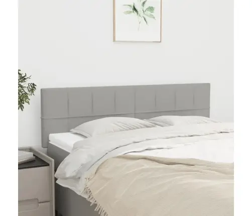 Gultas Galvgaļi, 2 Gab., 72X5X78/88 Cm, Gaiši Pelēks Audums Vidaxl