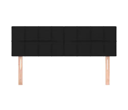 Gultas Galvgaļi, 2 Gab., 72X5X78/88 Cm, Melns Audums Vidaxl