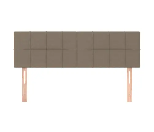 Gultas Galvgaļi, 2 Gab., 72X5X78/88 Cm, Pelēkbrūns Audums Vidaxl