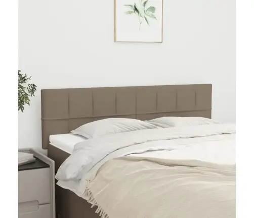 Gultas Galvgaļi, 2 Gab., 72X5X78/88 Cm, Pelēkbrūns Audums Vidaxl