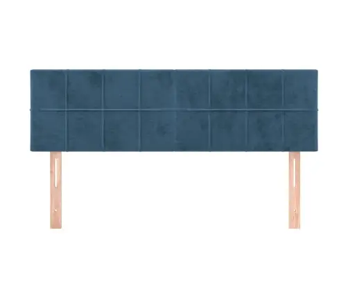 Gultas Galvgaļi, 2 Gab., 72X5X78/88 Cm, Tumši Zils Samts Vidaxl